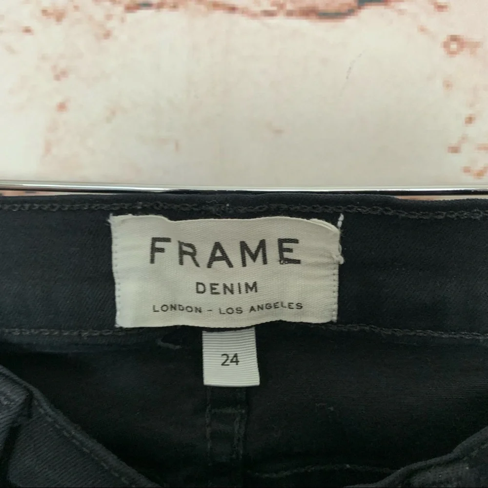 Frame Le Skinny De Jeanne Black Jeans Size 24 - Picture 5 of 9